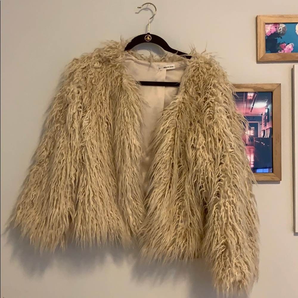 Shag jacket size large Mika and Gala